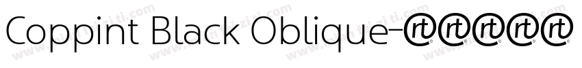 Coppint Black Oblique字体转换